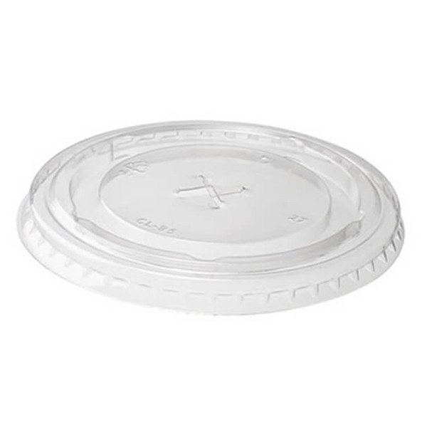 Couvercle pet plat avec cross 80mm