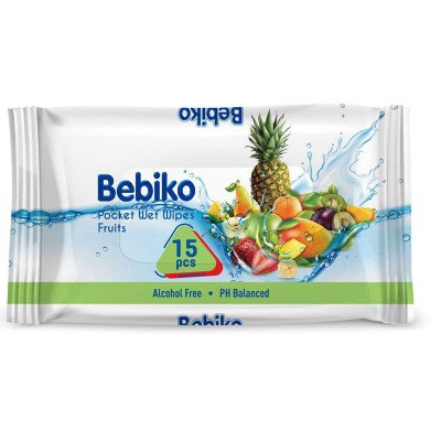 15 Lingettes de poche antibactériennes BEBIKO