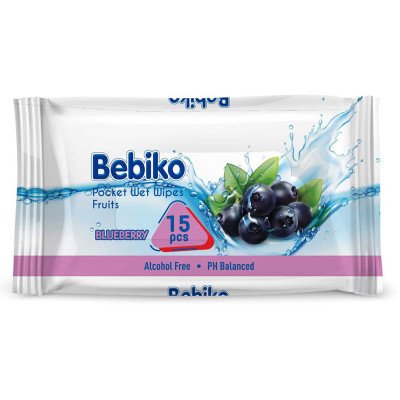 15 Lingettes de poche antibactériennes BEBIKO