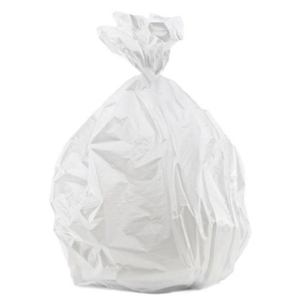 25 Sacs poubelles blanc lait 63x70 28gr qualité supérieure