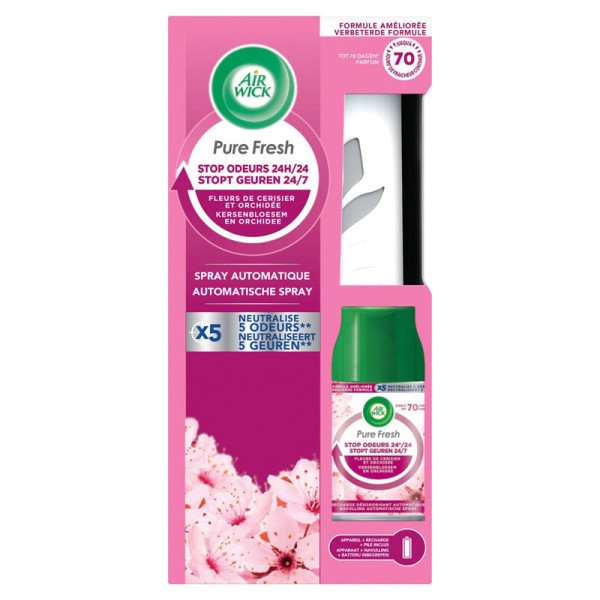 Diffuseur automatique Airwick Freshmatic Fleur de cerisier et orchidé