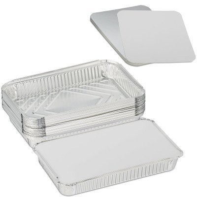 LOT DE 100 BARQUETTE EN ALUMINIUM + COUVERCLE MM