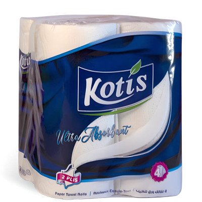 Paquet de 4 Essuie Tout BLANC KOTIS PLUS